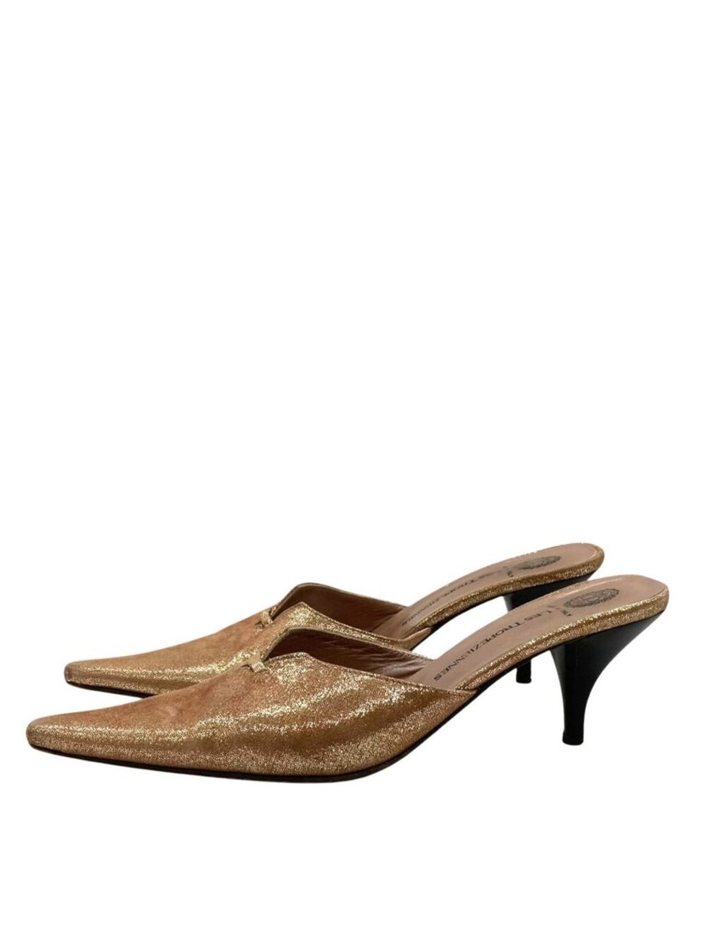 Les Tropeziennes Mules 38 8 Metallic Shimmer Y2K Coquette Made in Italy Corpcore - Picture 2 of 10
